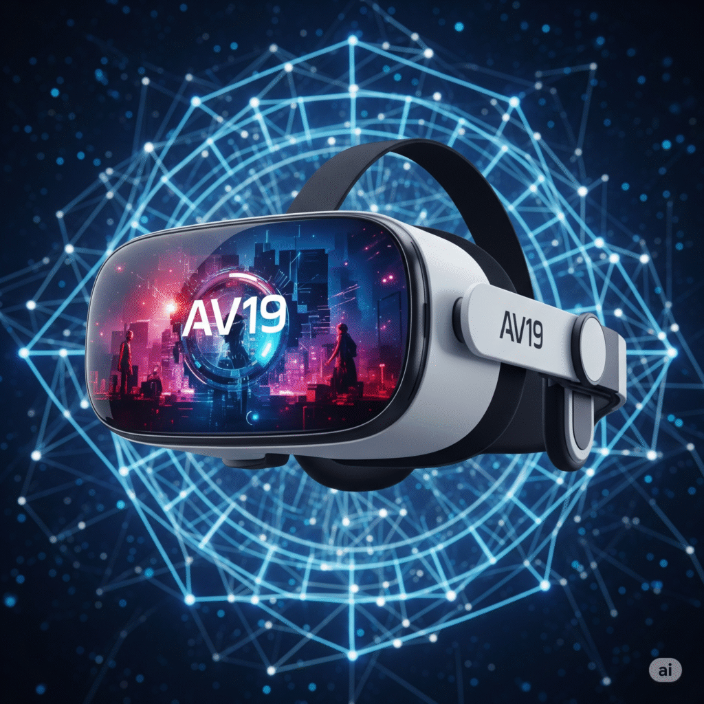 AV19의 몰입형 콘텐츠를 표시하는 최첨단 VR 헤드셋